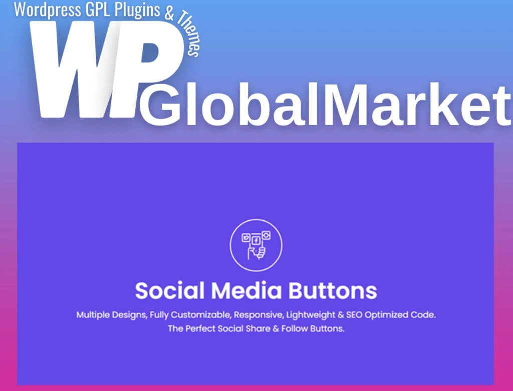 Social media share and follow buttons