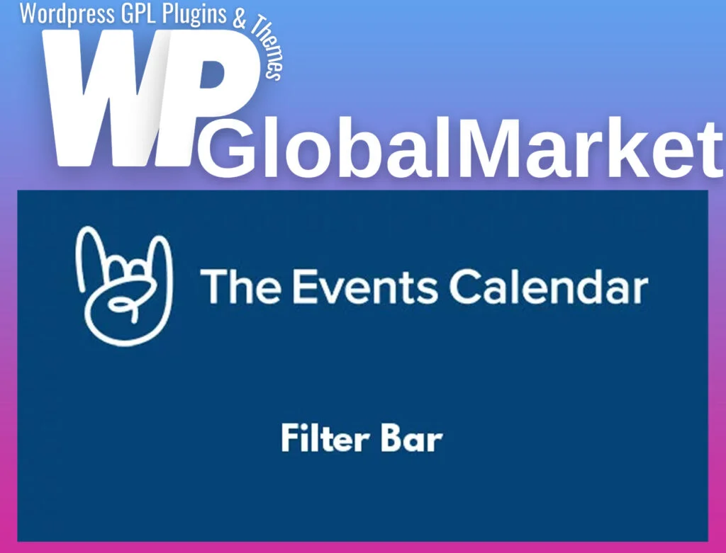 The events calendar filter bar