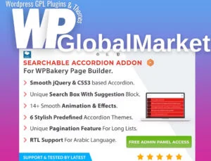 Ultimate Searchable Accordion – WPBakery Page Builder Addon