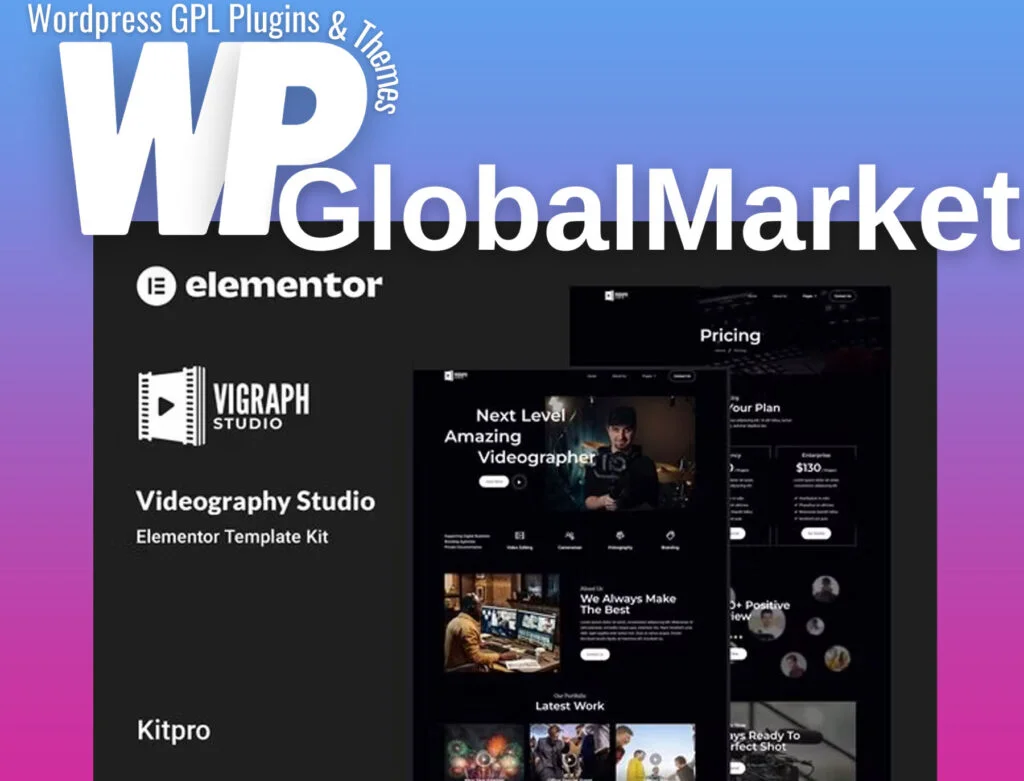 Vigraph – videography studio elementor template kit