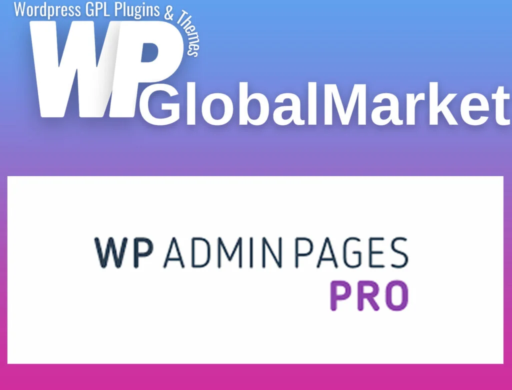 Wp admin pages pro