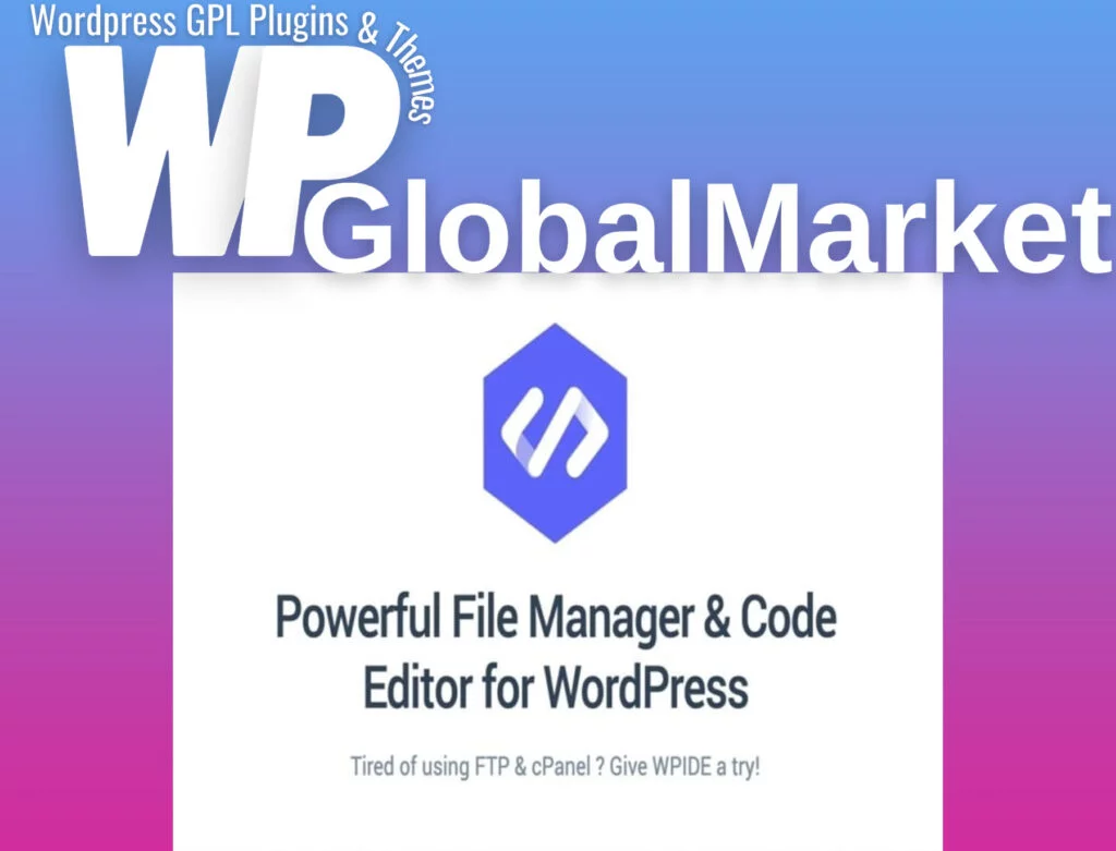 Wpide file manager and code editor premium