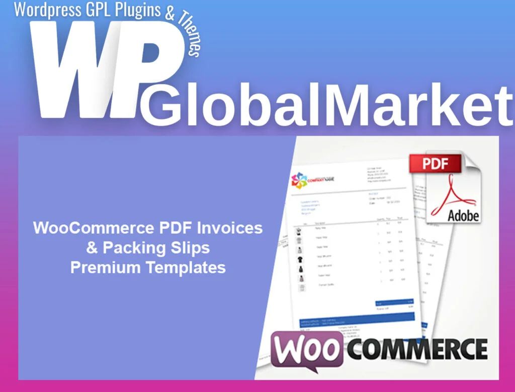 Woocommerce pdf invoices and packing slips premium templates