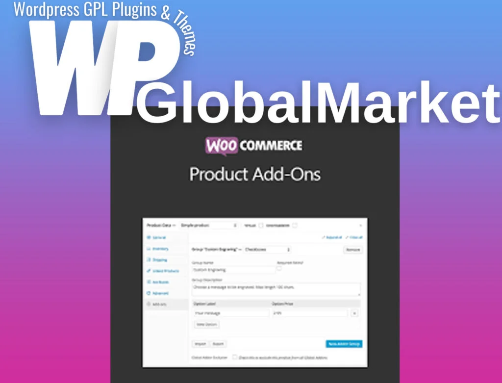 Woocommerce product add-ons