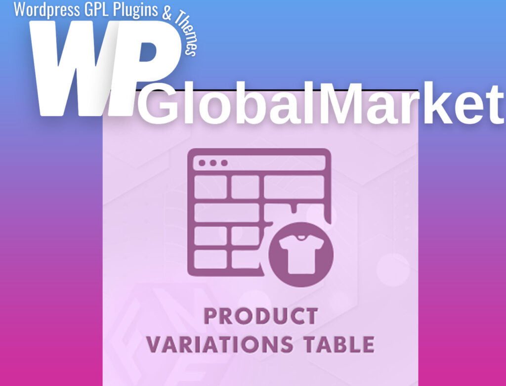 WooCommerce Variations Table