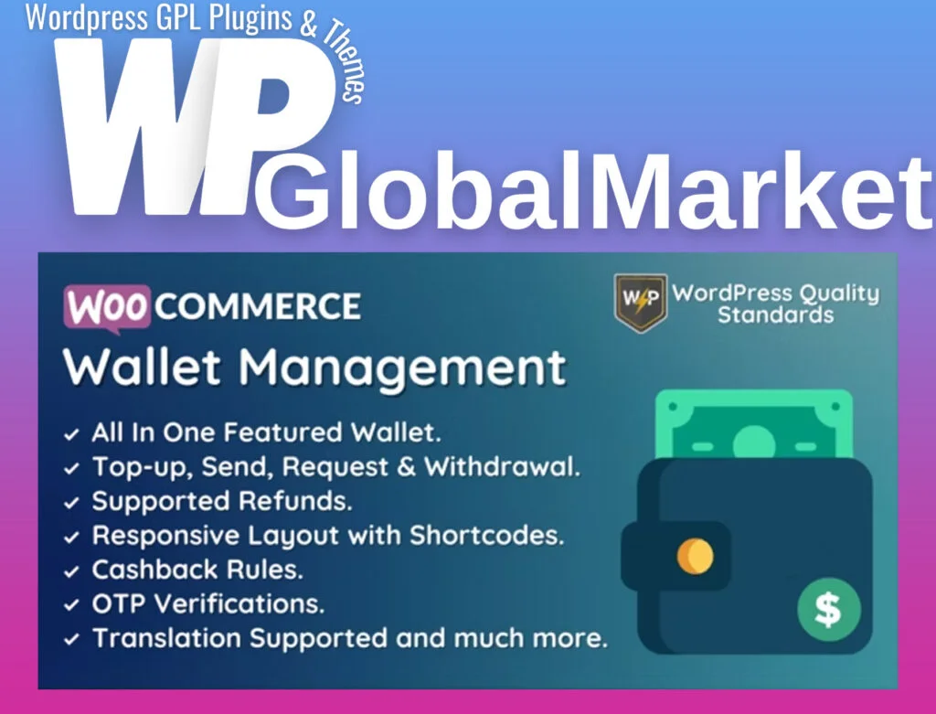 Woocommerce wallet management | all in one