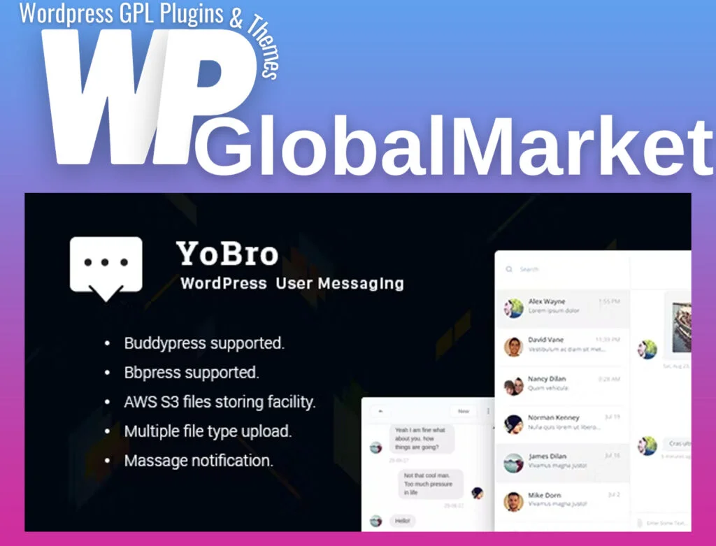 Yobro – wordpress private messaging plugin