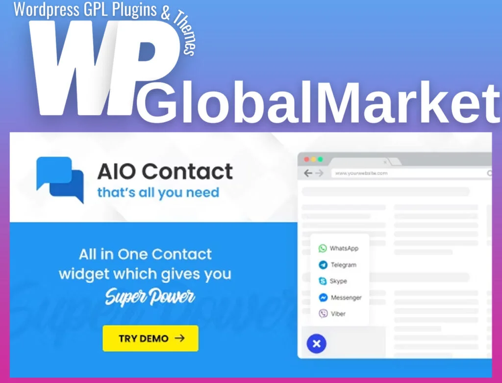 Aio contact – all in one contact widget – support button