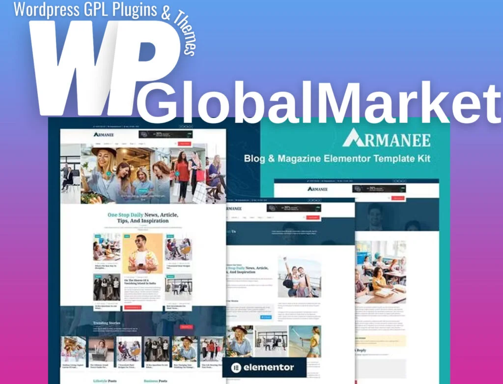 Armanee – blog and magazine elementor pro template kit