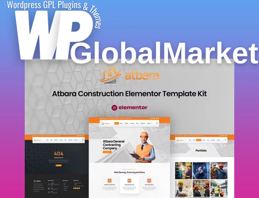 Atbara – construction elementor template kit