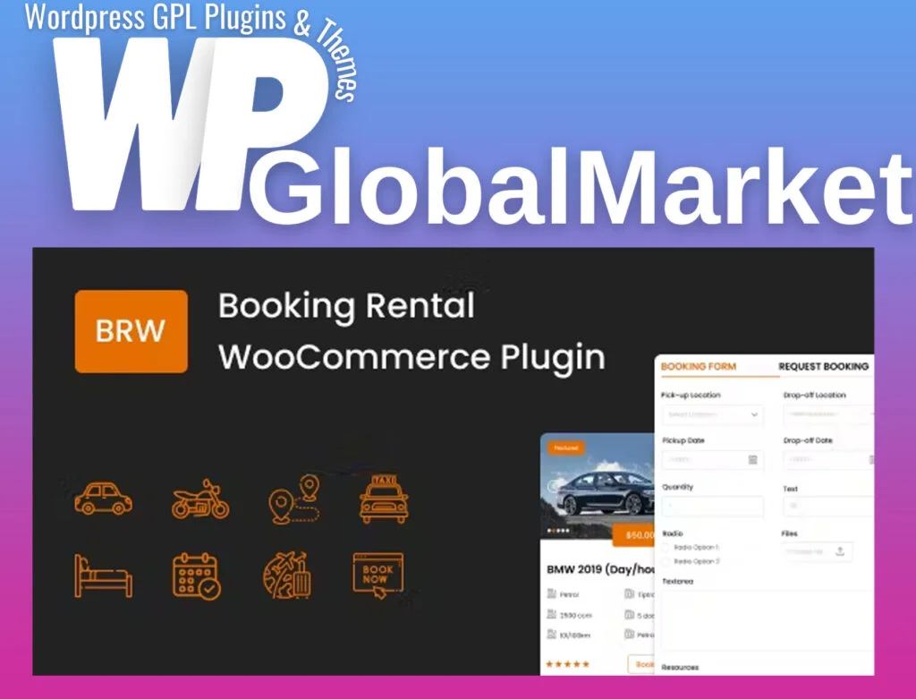 Brw – booking rental plugin woocommerce