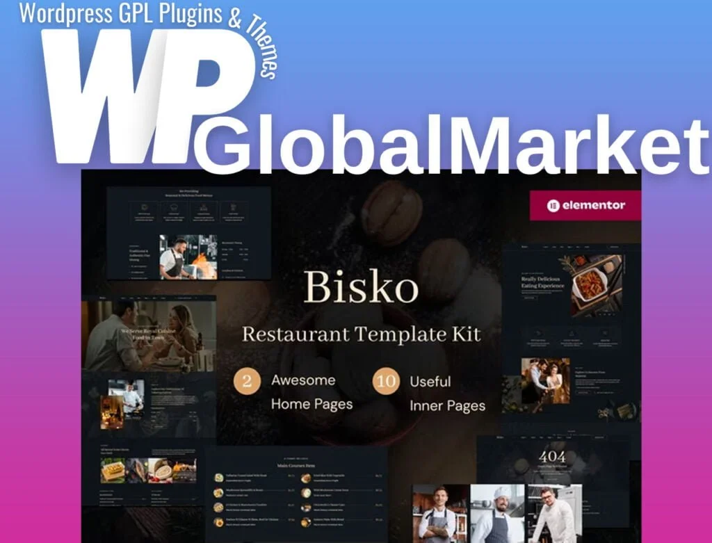 Bisko – restaurant and cafe elementor template kit