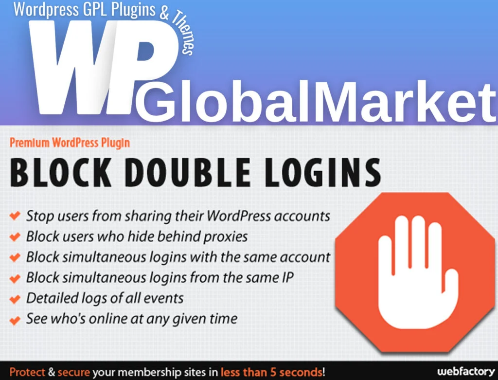 Block double logins – protect your membership site