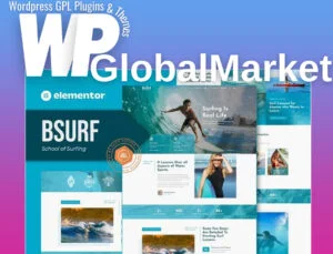 Bsurf – Surfing School Elementor Template Kit