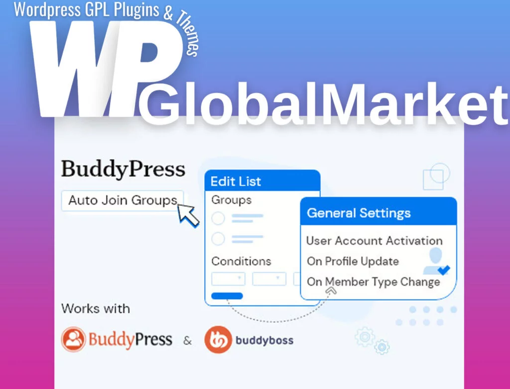 Buddypress auto join groups