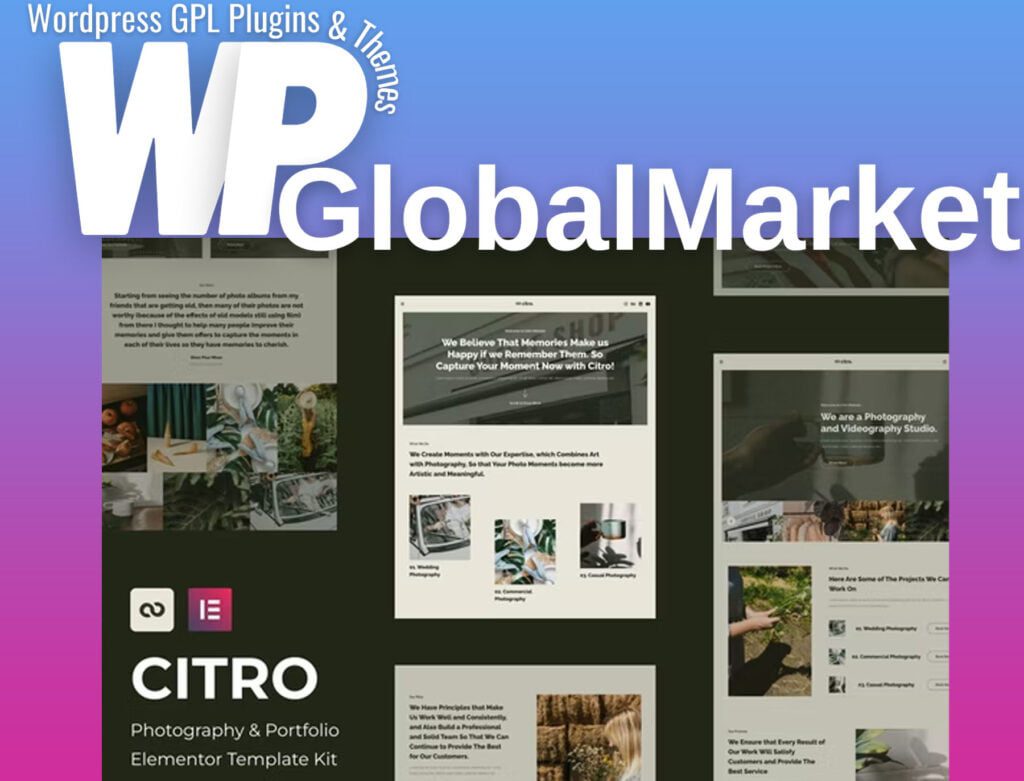Citro – Photography and Portolio Elementor Template Kit