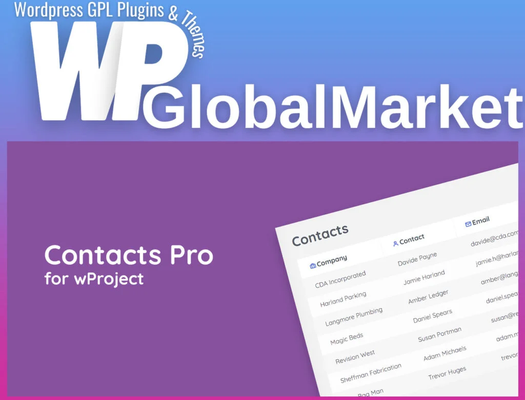 Contacts pro for wproject