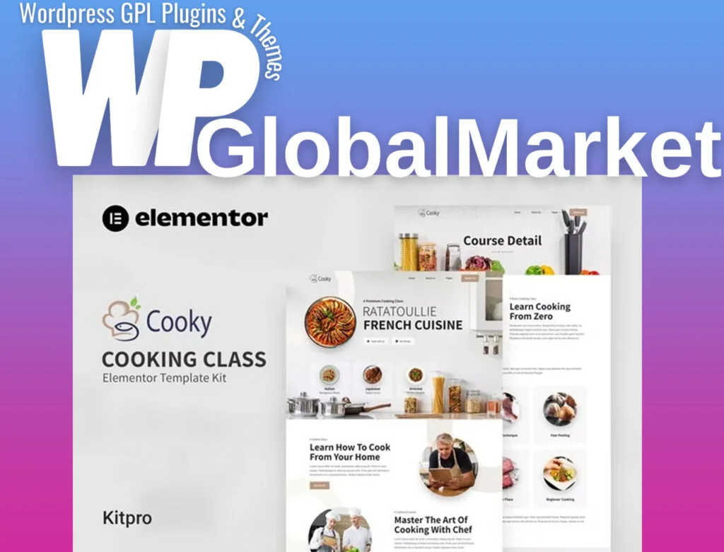 Cooky – cooking class elementor template kit