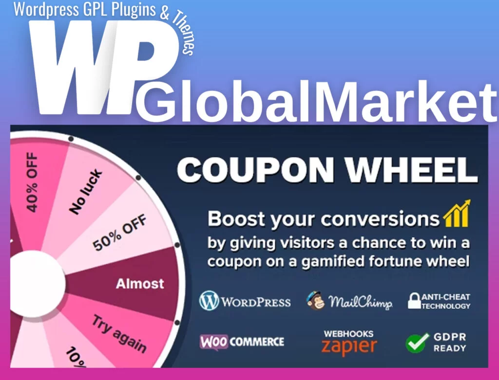 Coupon wheel for woocommerce and wp