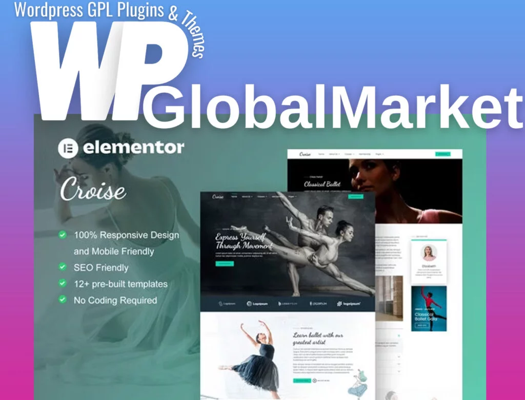 Croise – ballet and dance school elementor pro template kit