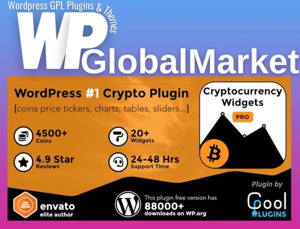 Cryptocurrency widgets pro