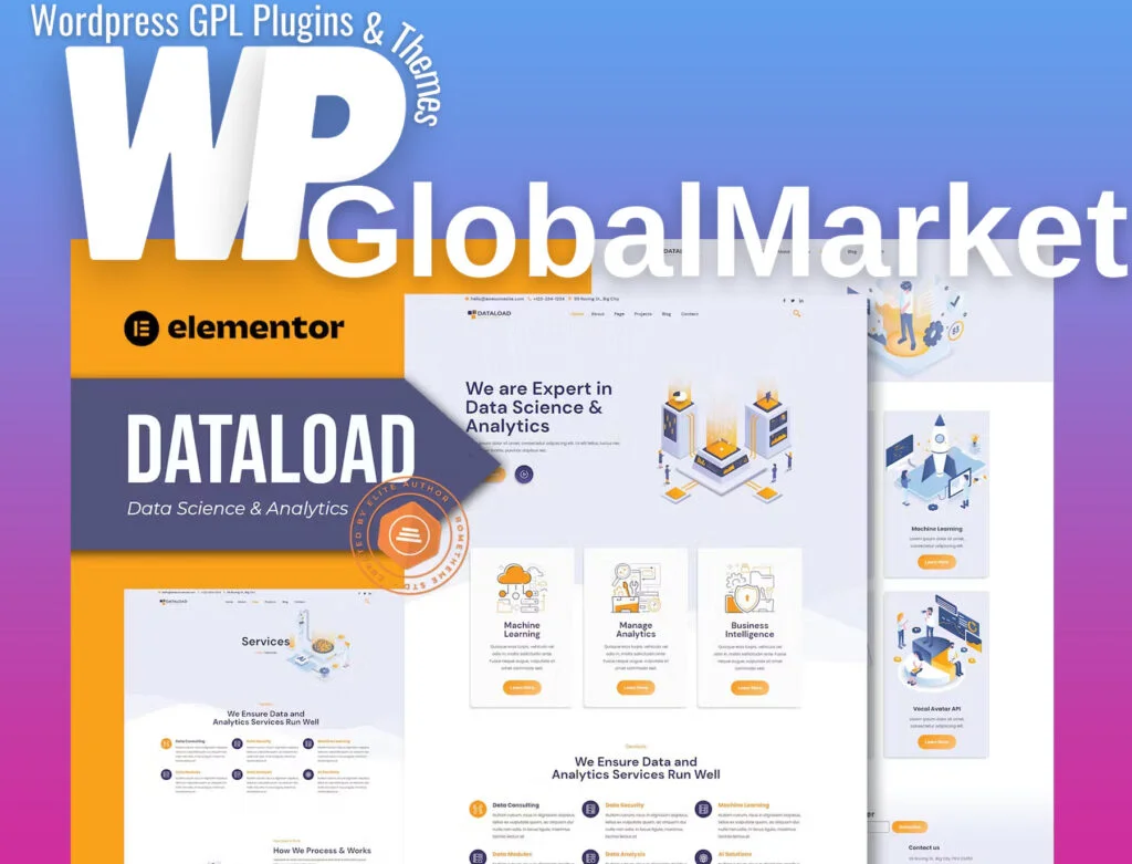 Dataload – data science & analytics elementor template kit