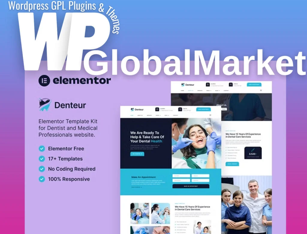 Denteur – dentist & dental clinic elementor template kit