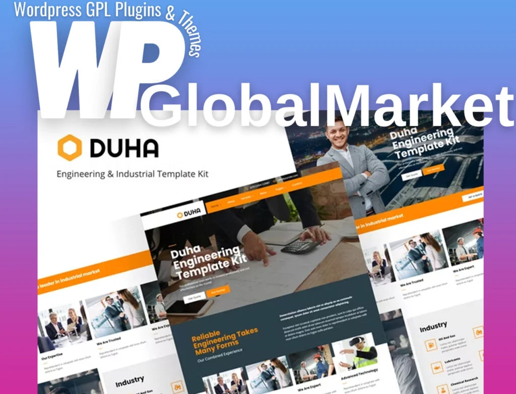 Duha – engineering and industrial elementor template kit