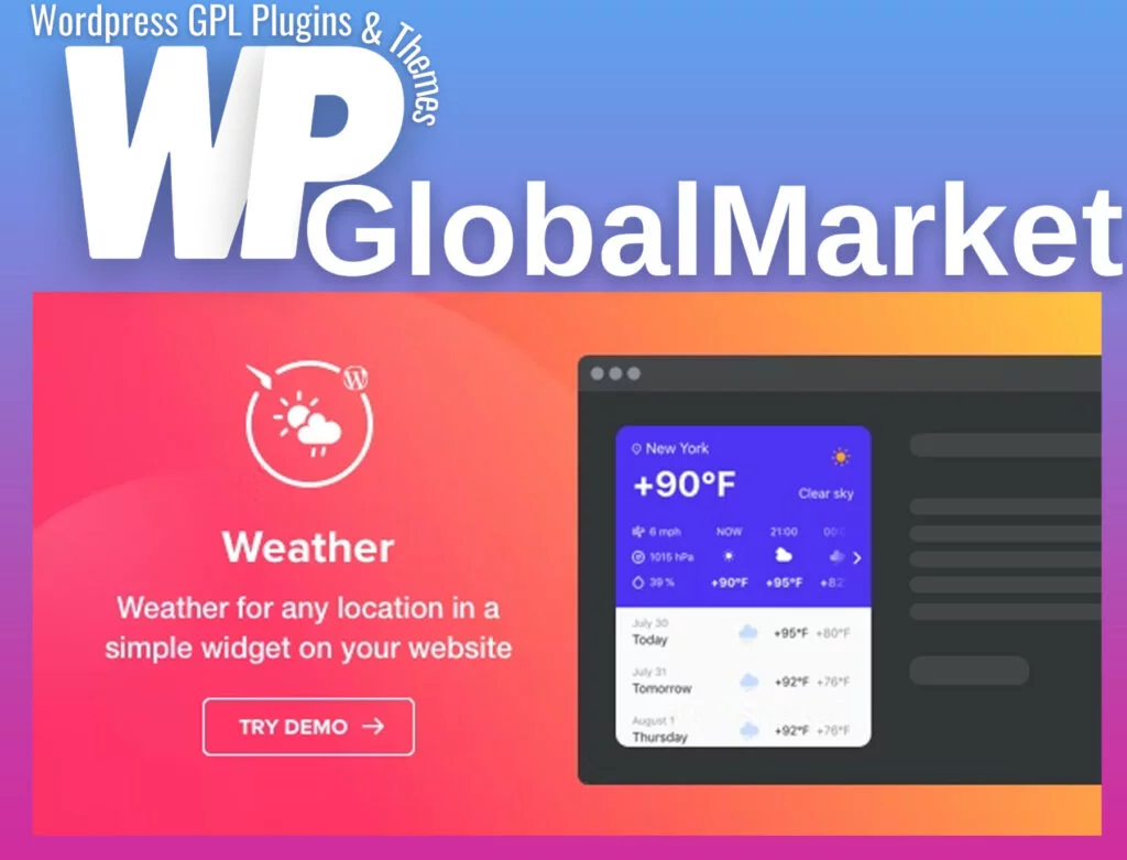 Elfsight weather plugin for wordpress