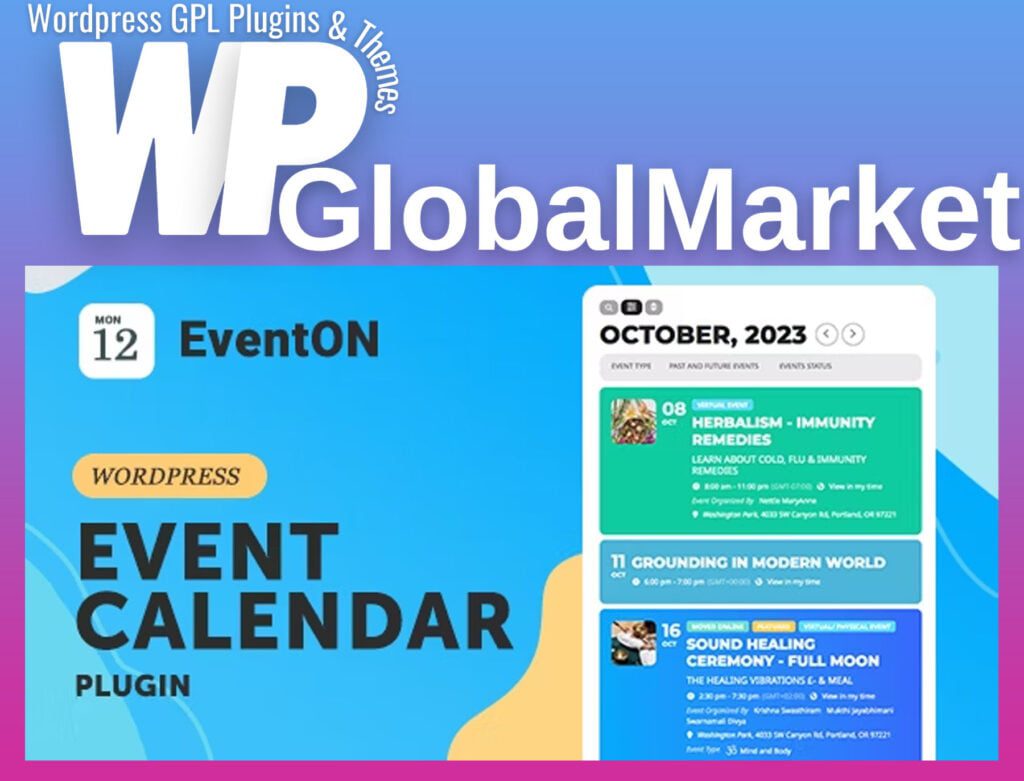 EventOn WordPress Event Calendar Plugin