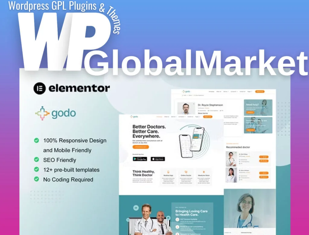 Godo – doctor & medical saas elementor template kit