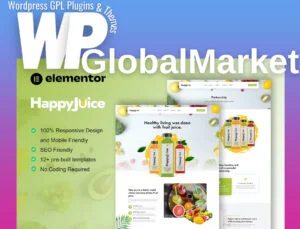 HappyJuice – Juice and Fresh Drink Elementor Pro Template Kit