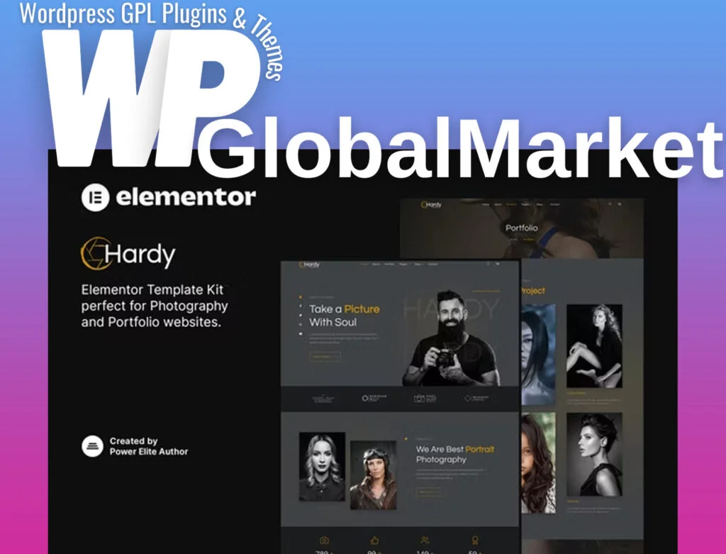 Hardy – photography & portfolio elementor template kit