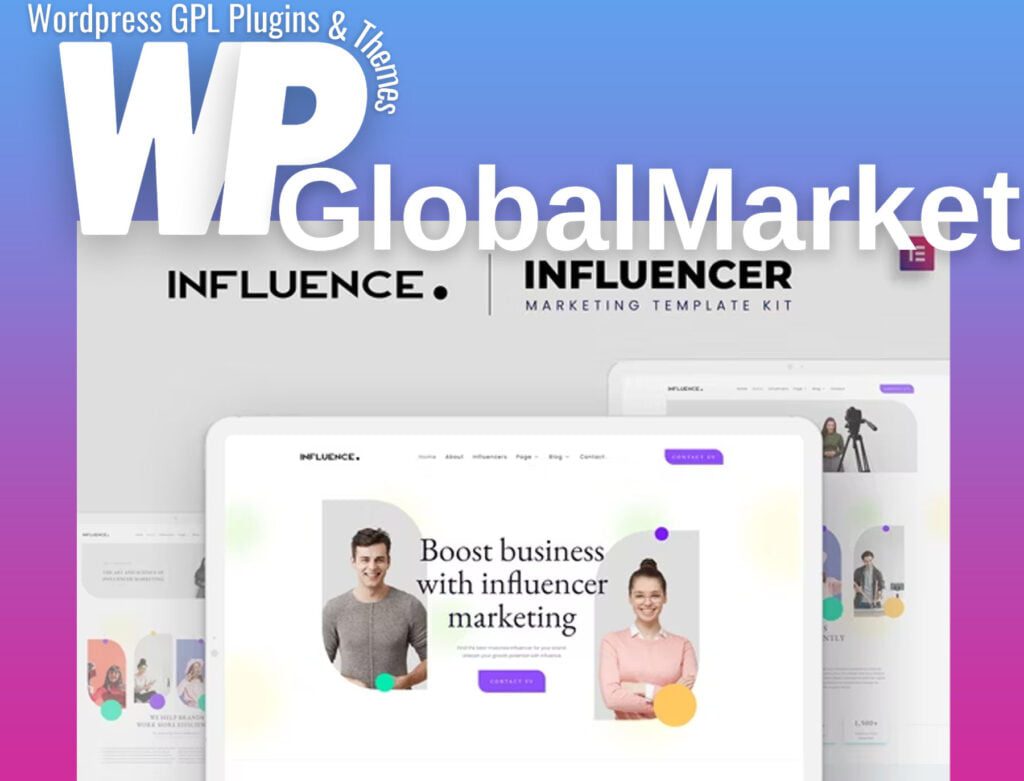 Influence – Influencer Marketing Agency Elementor Template Kit