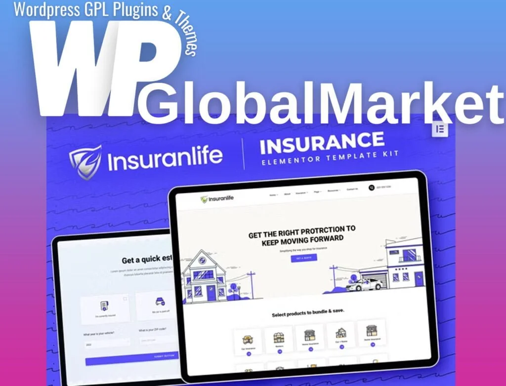 Insuranlife – insurance agency elementor template kit