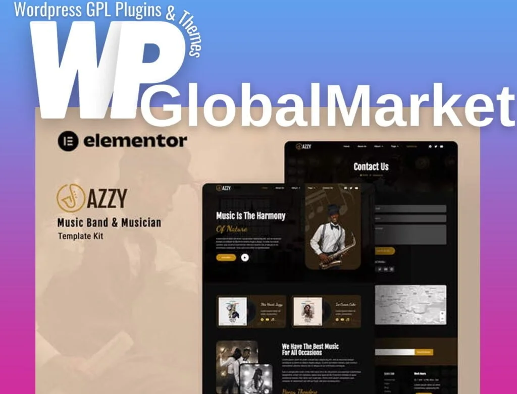 Jazzy – music band and musician elementor template kit