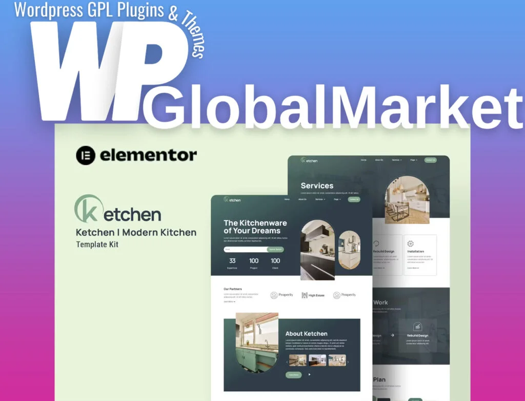 Ketchen – modern kitchen elementor template kit