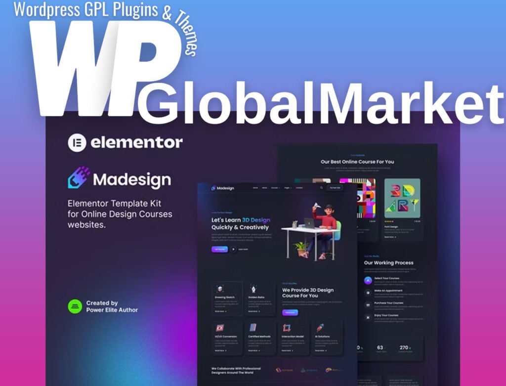 Madesign – Online Design Courses Elementor Template Kit