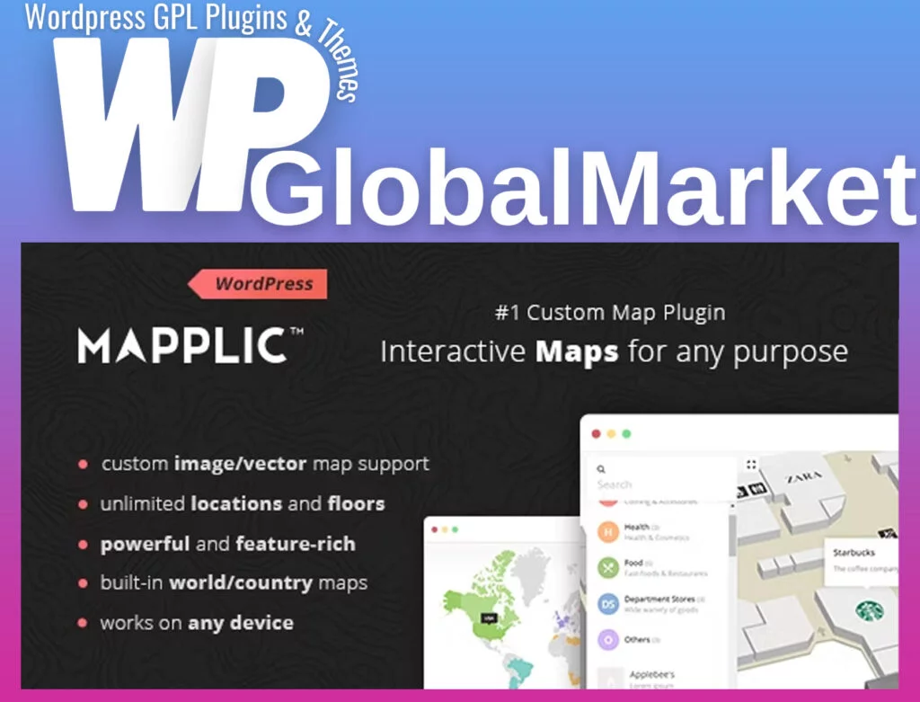 Mapplic – custom interactive map wordpress plugin