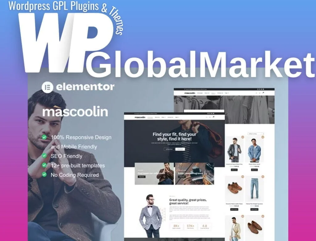 Mascoolin – fashion store elementor template kit