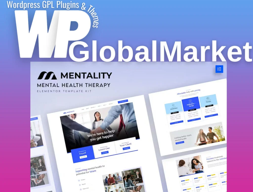 Mentality – mental health therapy elementor template kit