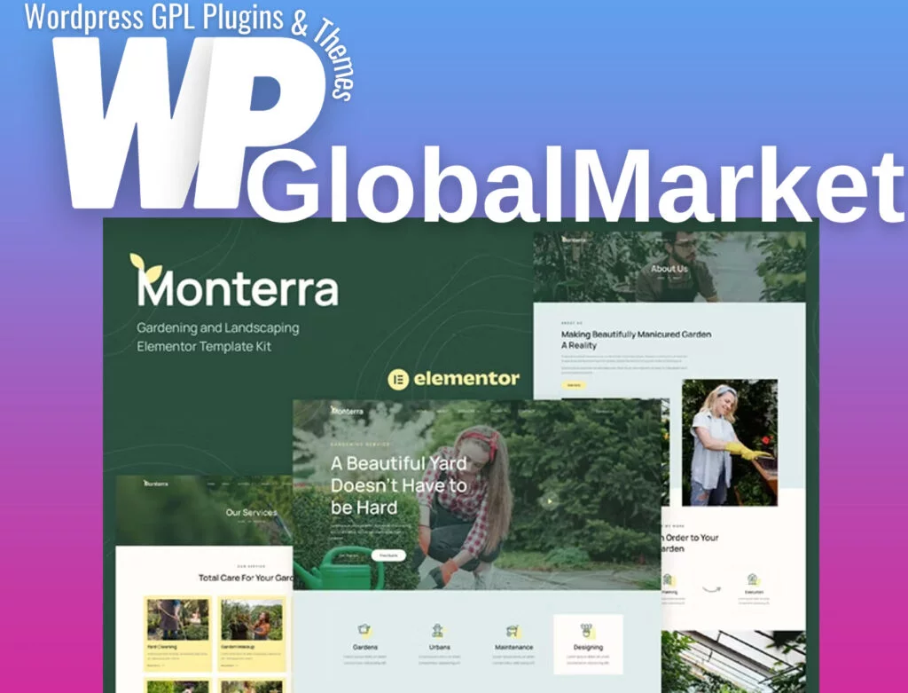 Monterra – gardening and landscaping elementor template kit