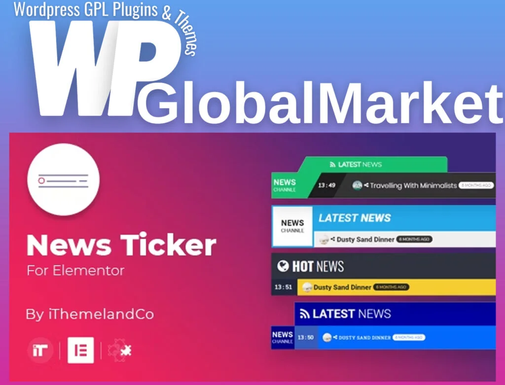 News ticker for elementor