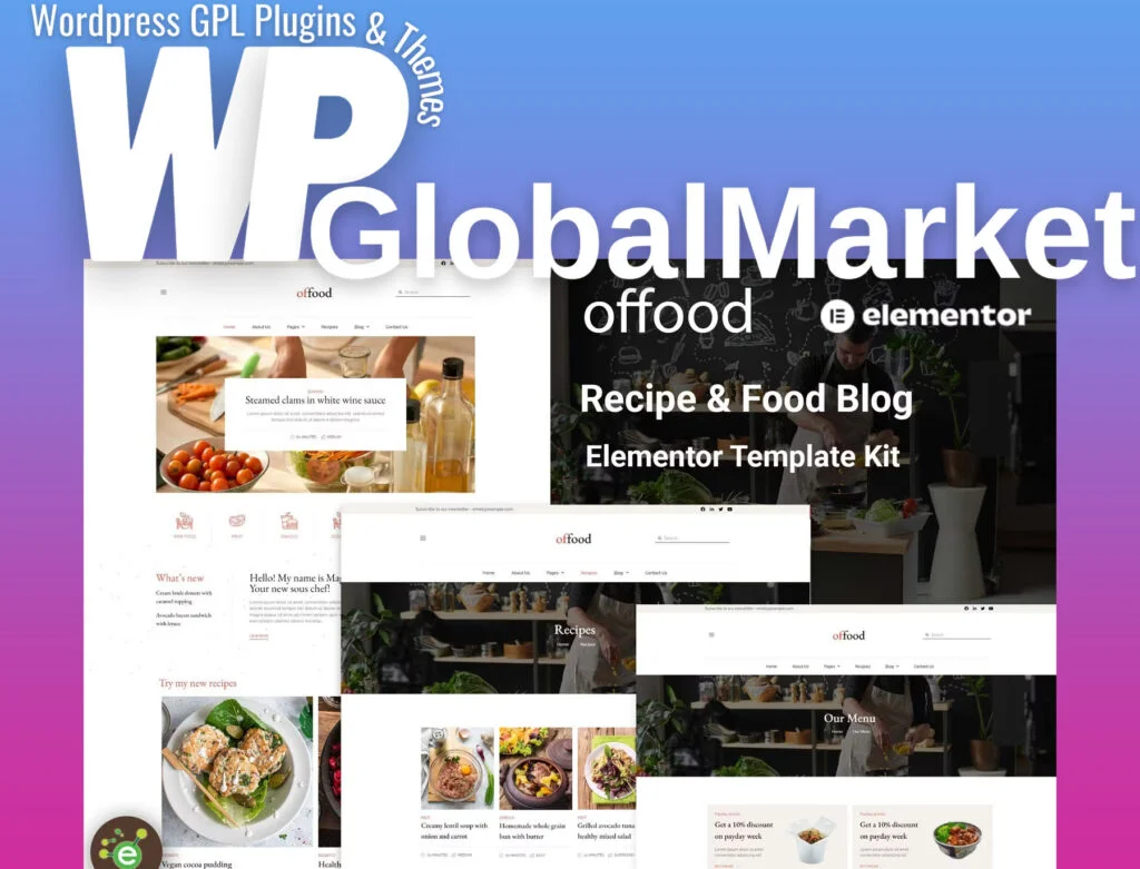 Offood – recipe & food blog elementor template kit