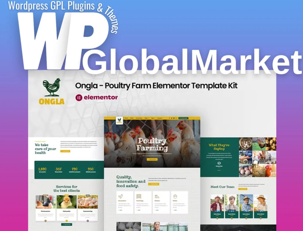 Ongla – poultry farm elementor template kit