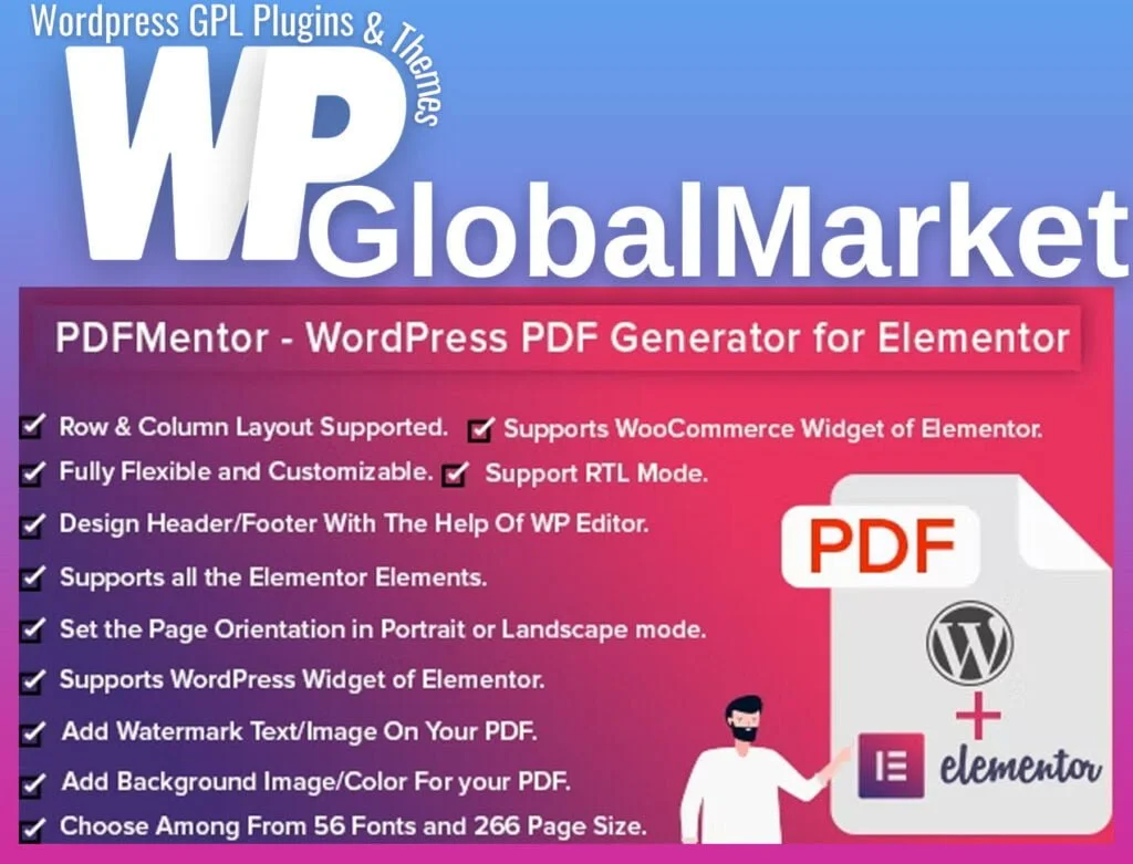 Pdfmentor pro – wordpress pdf generator for elementor