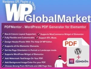 PDFMentor Pro – WordPress PDF Generator for Elementor