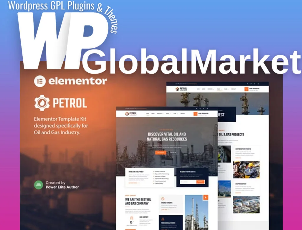 Petrol – oil and gas industry elementor template kit