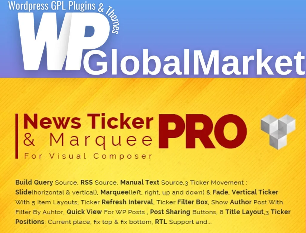 Pro news ticker & marquee for visual composer