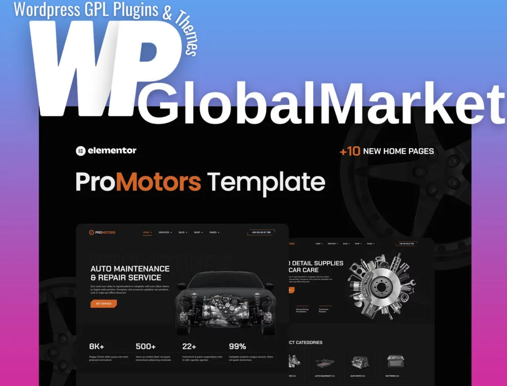 Promotors – car service and detailing elementor template kit